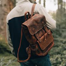 Leather backpack